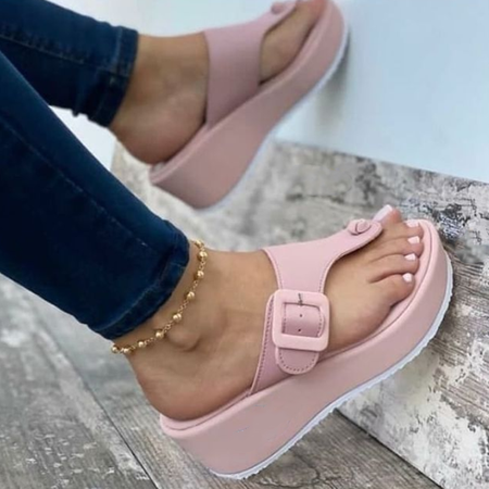 

Printed Casual Artificial Leather Flats, Pink, Sandals