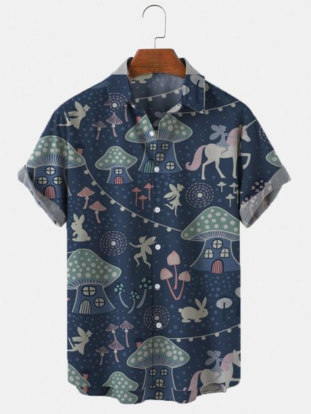 

Loosen Short Sleeve Casual Shirt for Men, Color, Men's Floral shirt