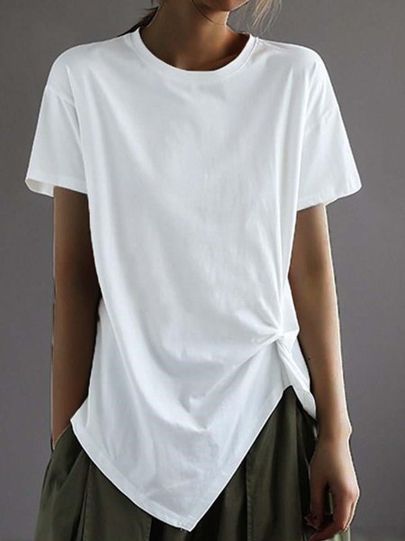 

Short Sleeve Casual T-shirt, White, T-Shirts