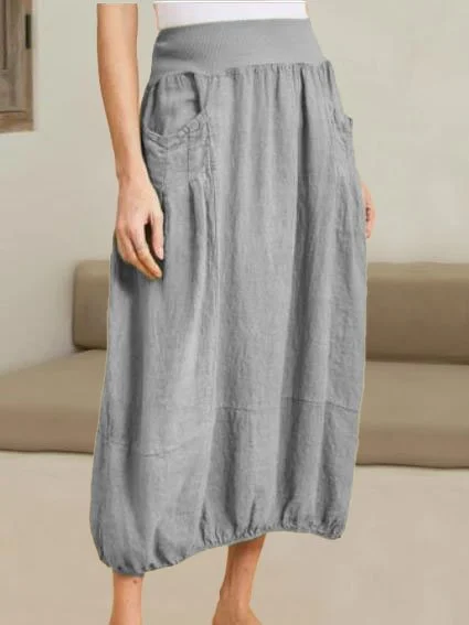 

Casual Cotton Skirt, As picture, Skirts