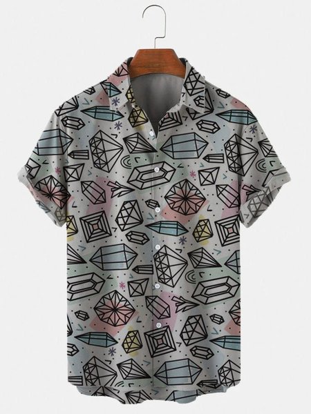 

Loosen Short Sleeve Casual Shirt for Men, Color, Men's Floral shirt