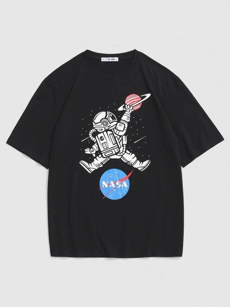 

Cotton-Blend Casual Shirts & Tops, Black, Men's t-shirts
