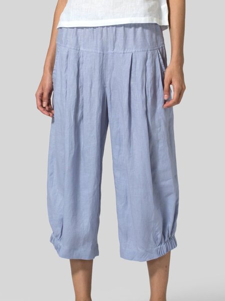 

Cotton-Blend Casual Pants, Light blue, Pants