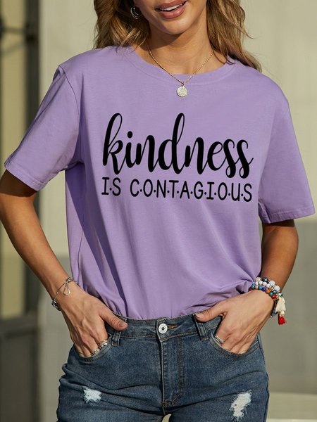 

Kindness is Contagious Women's T Shirt, Purple, T-shirts