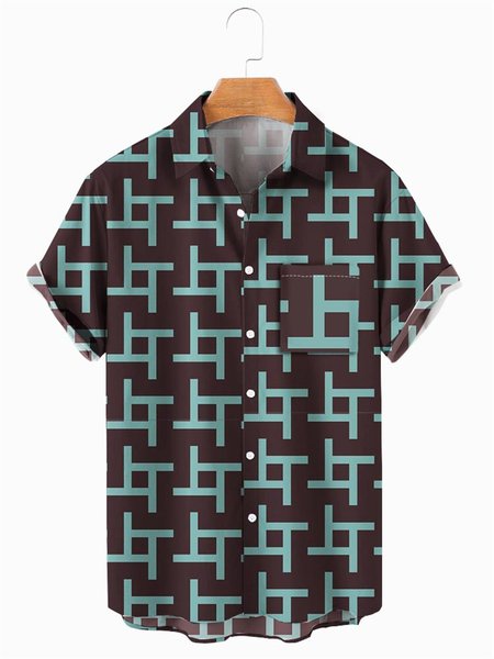 

Men's comfortable casual dark pattern fashion shirt, Black-blue, Men's Floral shirt