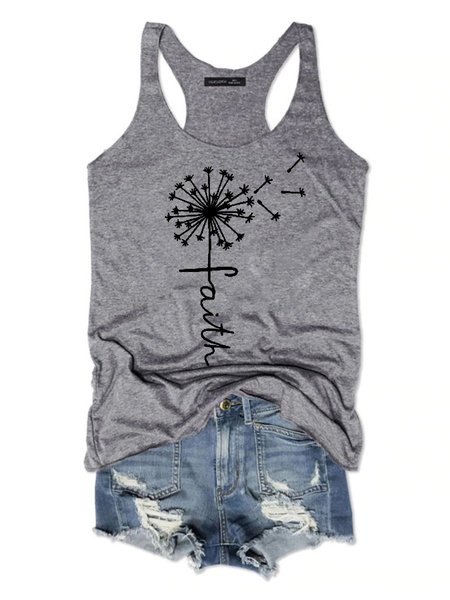 

Dandelion Faith Women's Sleeveless Shirt, Grey, Tank Tops