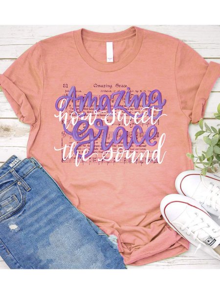 

Amazing Grace How Sweet The Sound Corpus Christi Memorial Tee, Brick red, T-shirts