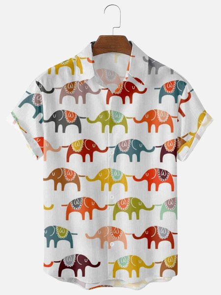 

Animal Shirts & Tops, White, Short Sleeves Shirts