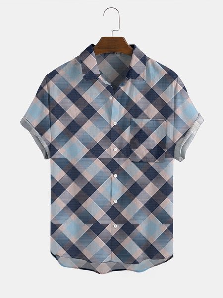 

Shirt Collar Geometric Shirts & Tops, Color, Men's shirts