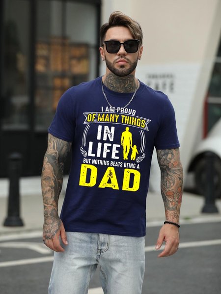 

I'm Proud Of Many Things In Life Men's T-shirt Father's Day Gift, Deep blue, T-shirts