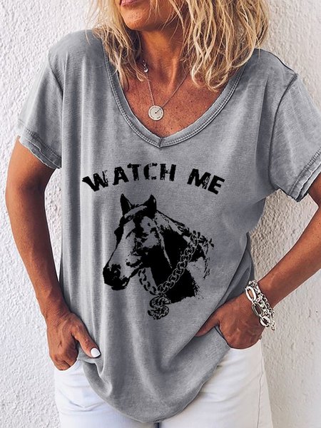Watch Me Horse Women's T-Shirt, Grey, T-shirts
