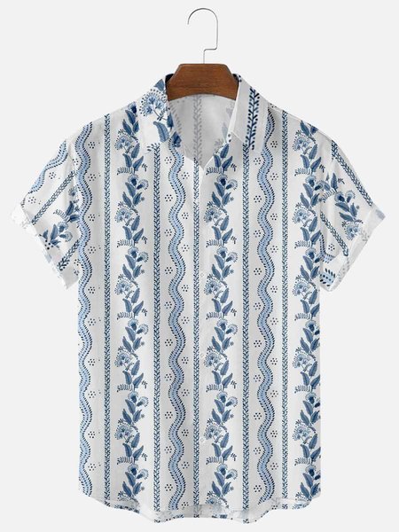 

Floral Shirts & Tops, Blue, Men's Floral shirt