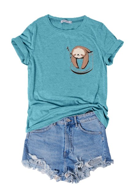 

Sloth Women's T-Shirt, Turquoise, T-shirts