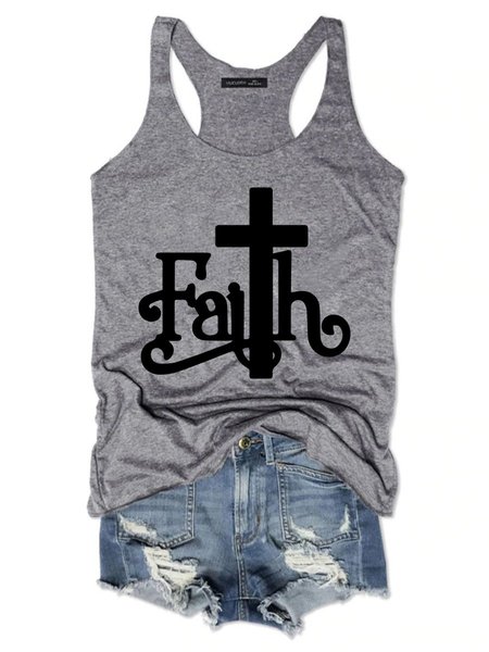 

Faith Women Tank, Gray, Tank Tops