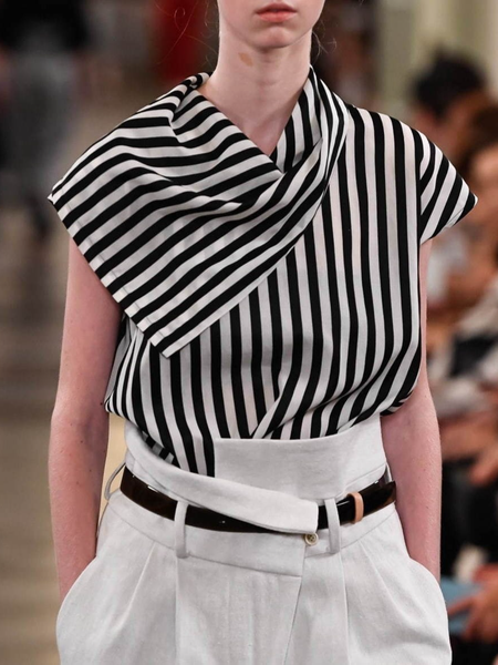 

Work Asymmetric Statement Tops, Black, Blouses and Shirts