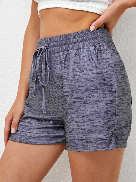 

Base elastic shorts Yoga sports waist elastic casual shorts Letter shorts, Gray, Shorts