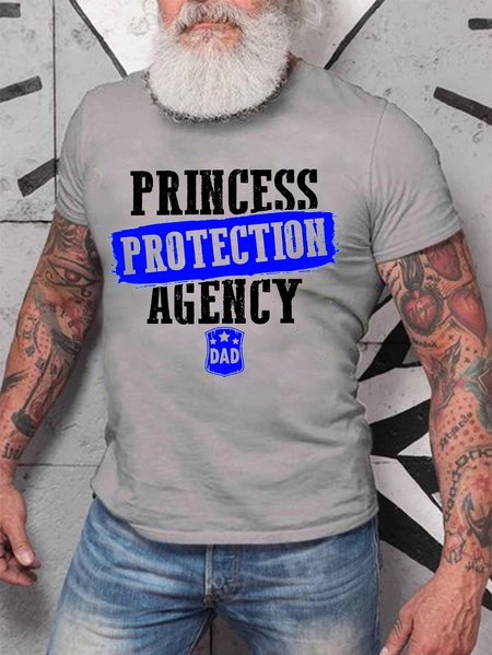 

Funny Princess Protection Agency Dad T-Shirt, Light gray, T-shirts