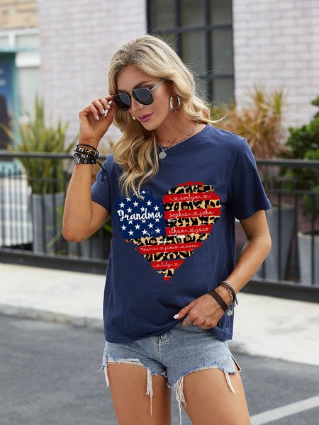 

USA Flag Grandma Women Tshirt, Deep blue, T-shirts
