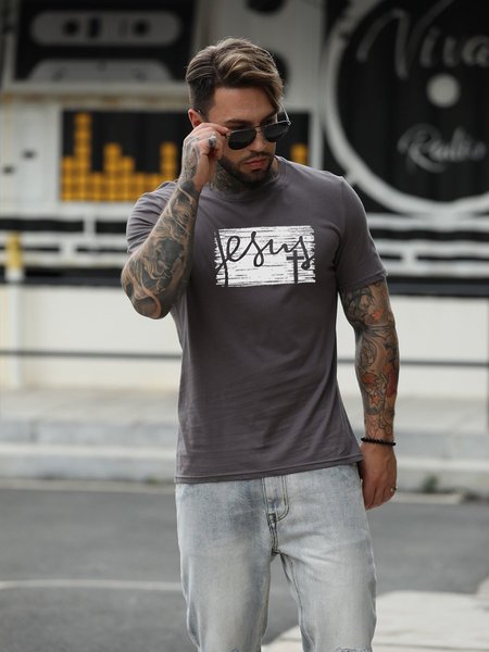 

Jesus Men T-Shirt, Deep gray, T-shirts