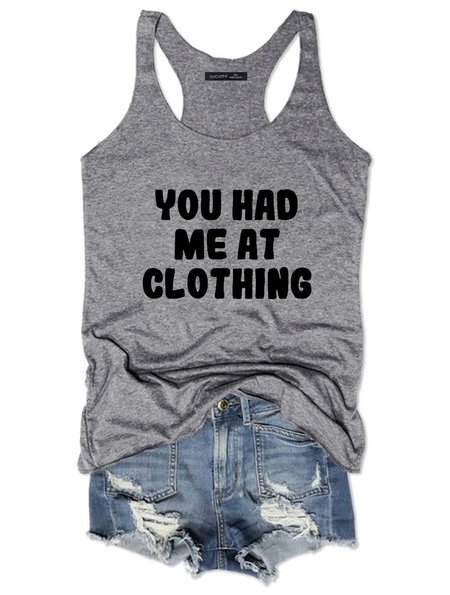 

You Had Me At Clothing - Men's Soft & Comfortable Tank Top, Gray, Tank Tops