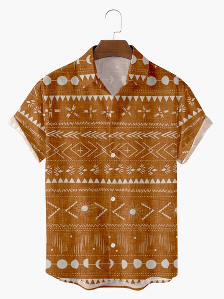 

Casual Geometric Shirts & Tops, Yellow, Men's Floral shirt