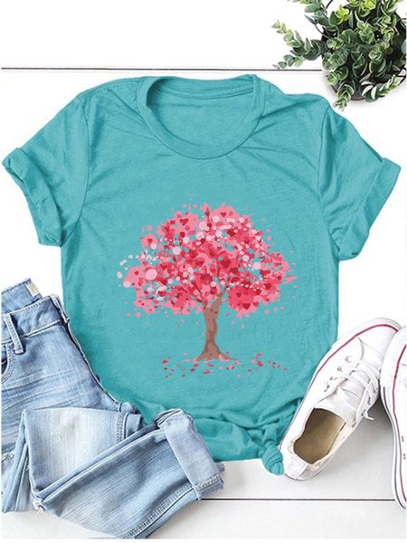 

Love Tree Women T-Shirt, Turquoise, T-shirts