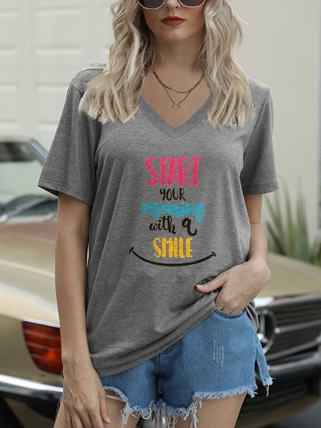 

Start your monring with a smile Shirt, Deep gray, T-shirts