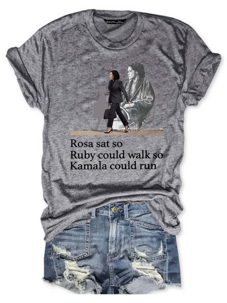 

Rosa Sat So Ruby Could Walk So Kamala Could Run Classic T Shirt, Gray, T-shirts