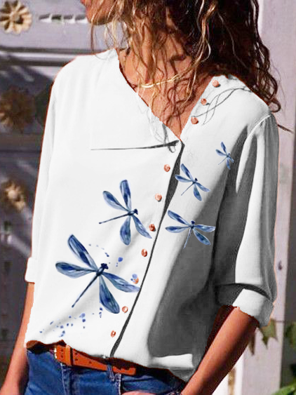 Maniche Corte Dritto Camicie & Top, Bianco, Blouses & Shirts