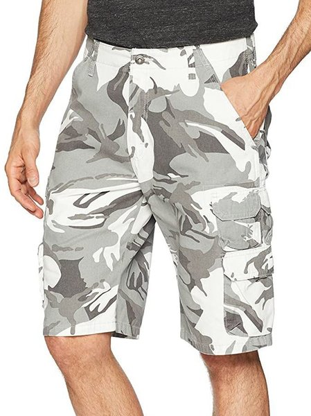 

Men’s Camouflage Premium Twill Cargo Short, White, Men's shorts