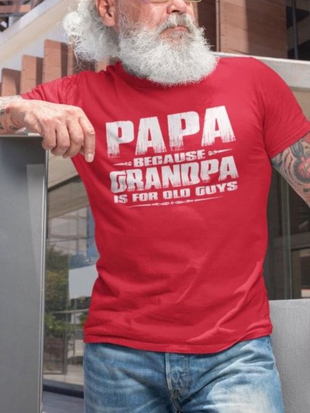 

Crew Neck Cotton-Blend Shirts & Tops, Red, T-shirt