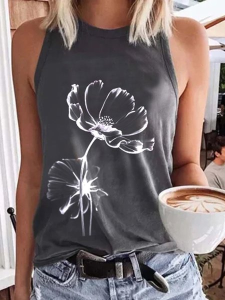 

Shift Casual Floral Sleeveless Shirts & Tops, Black, Tops