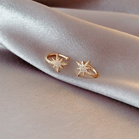 

JFN Diamond Simple Leaf Ear Bone Clip Alloy Earrings, Star, Earrings