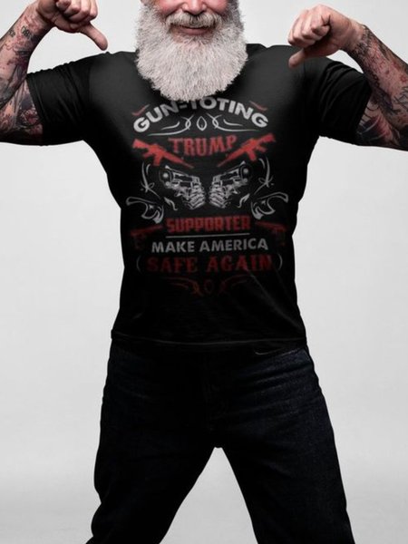 

Casual Crew Neck T-shirt, Black, T-Shirts