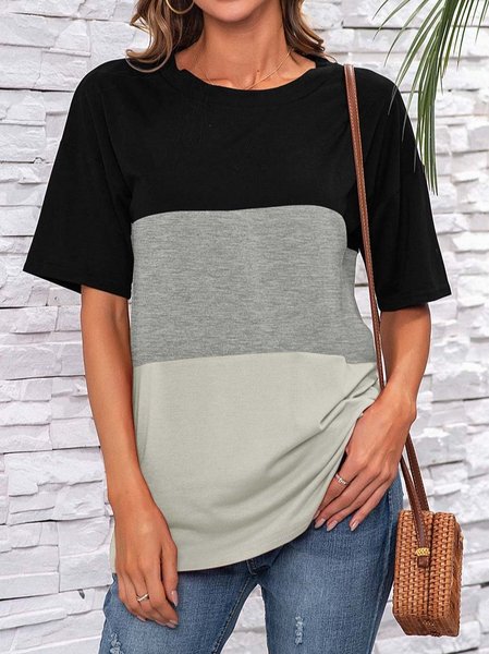 

Short Sleeve Casual T-Shirts, Black, T-Shirts