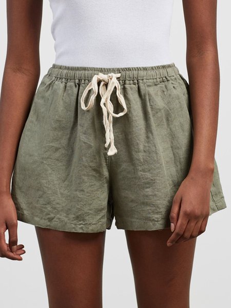 

Cotton Casual Shorts, Khaki, Shorts