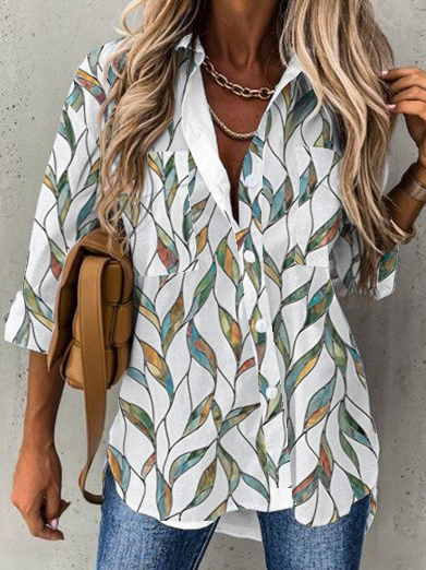 

Cotton-Blend Casual Shirts & Tops, White, Tops