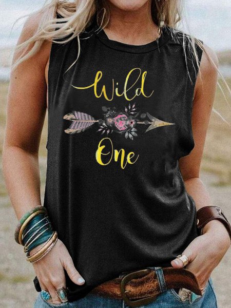 

Short Sleeve Crew Neck Cotton-Blend Shirts & Tops, Black, Tank Tops