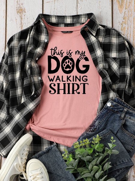 This Is My Dog Walking Shirt Women's T-Shirt, Brick red, T-shirts