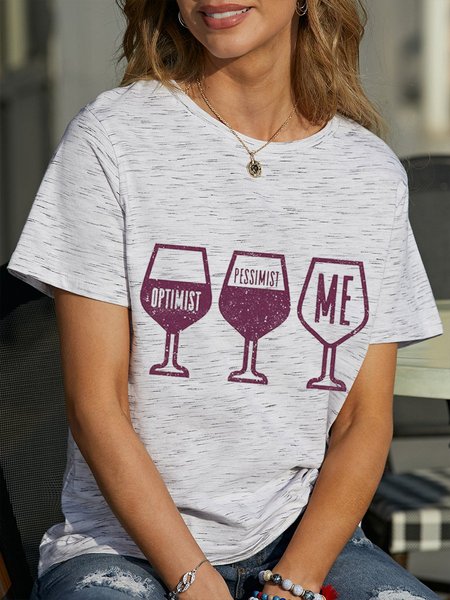 

Optimist Pessimist Me Tshirt, White gray, T-shirts