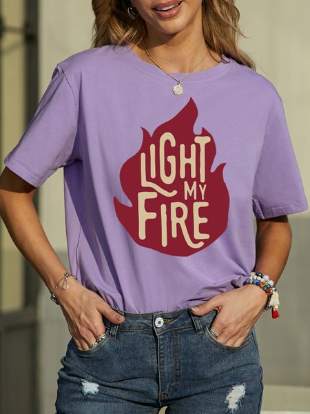 

Light My Fire Women T-Shirt, Purple, T-shirts