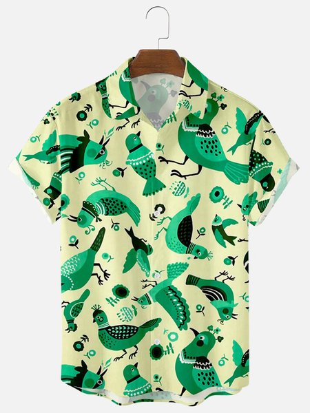 

Regular Fit Short Sleeve Casual Shirt for Men, Multicolor, Men's Floral shirt