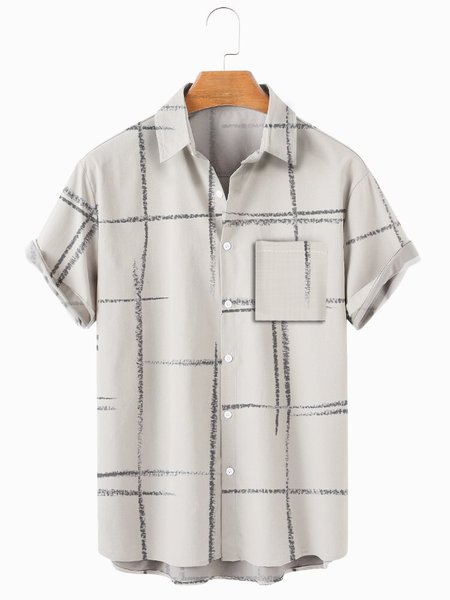 

Cotton-Blend Shirts & Tops, As picture, Men's Floral shirt