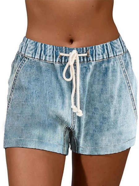 

Denim Shorts, Blue, Shorts