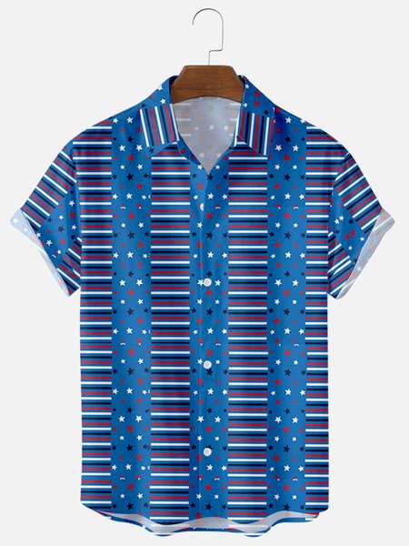 

Shirt Collar Holiday Shirts, Blue, Men's Floral shirt