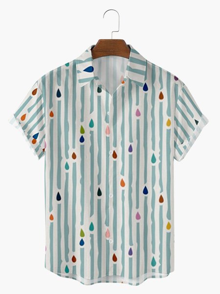 

Shirt Collar Shirts & Tops, Blue, Men's Floral shirt