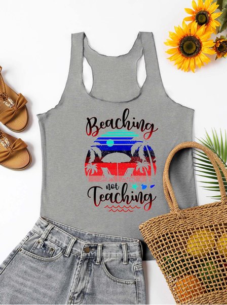 

Teacher Beaching Not Teaching Tank Top, Gray, Tank Tops