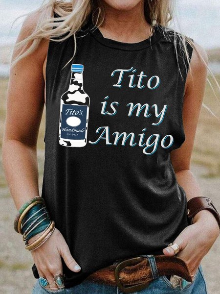 

Cotton-Blend Casual Short Sleeve Shirts & Tops, Black, Tank Tops