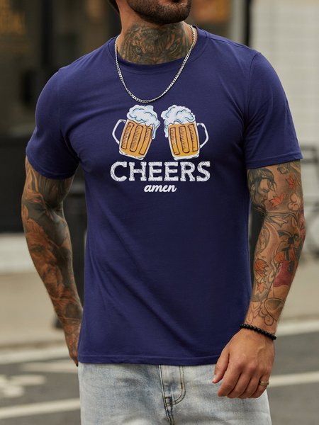

Cheers Amen Men T-Shirt, Deep blue, T-shirts