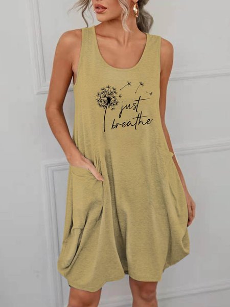 

Just Breathe Casual Plants Dresses, Light kahaki, Casual Dress